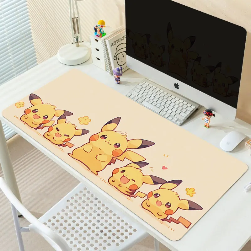 

High Definition Print Cartoon Pikachu Mouse Pad Oversized Pokémon Boy Gaming Keyboard Pad Office Table Mat E-sports Keyboard Pad