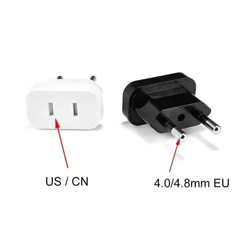4.0/4.8mm Power Plug Adapter US To EU Europe Plug Power Plug Converter Travel Outlet Adapter US to EU Adapter Electrical Socket