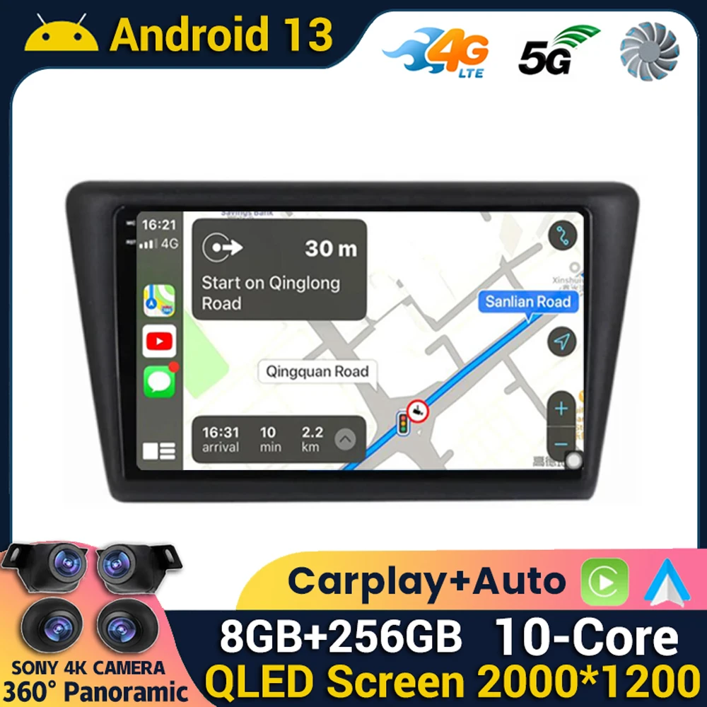 

Android 13 Carplay Car Radio For VW Skoda Rapid 2013 2014 2015 2016 2017 2018 2019 Seat Toledo 2015 - 2018 GPS Multimedia Stereo