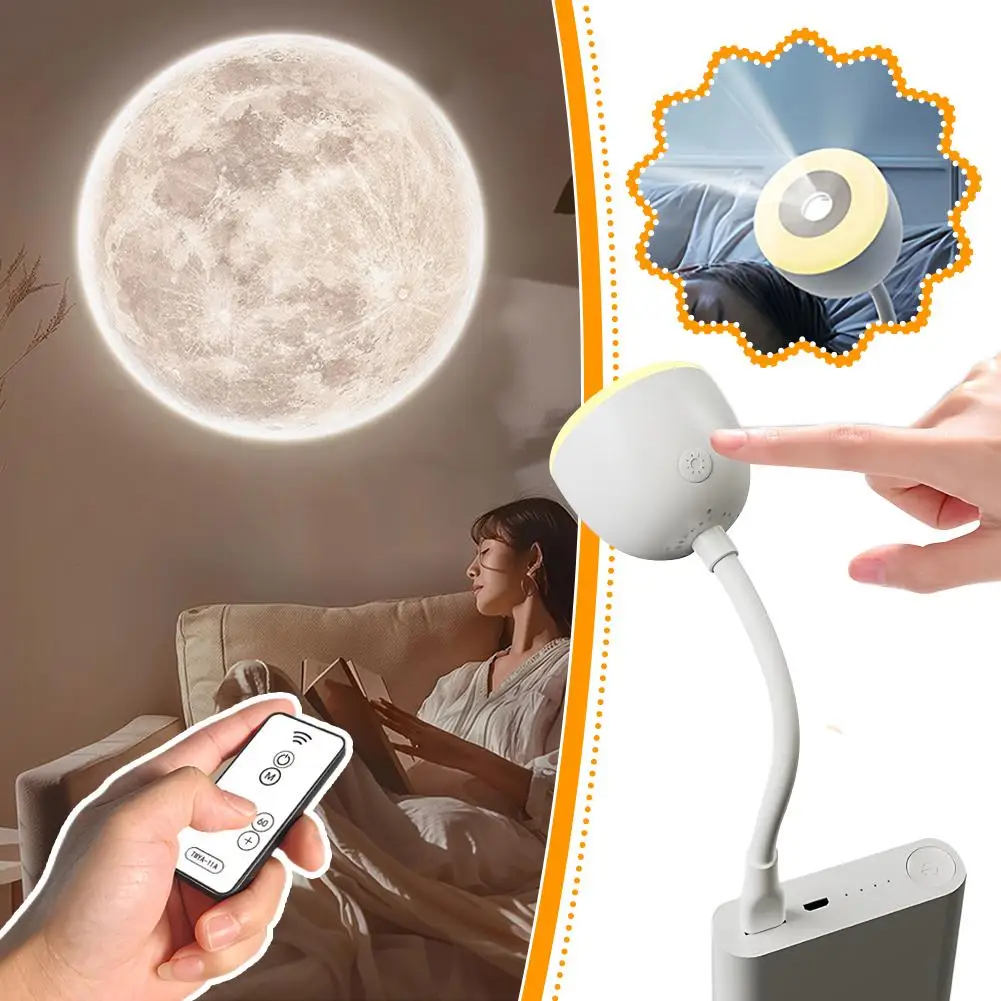 

Moon & Star Projector Lamp, Remote & Touch Control with Timer, 3 Light Modes Dimmable Night Light for Bedroom Decor