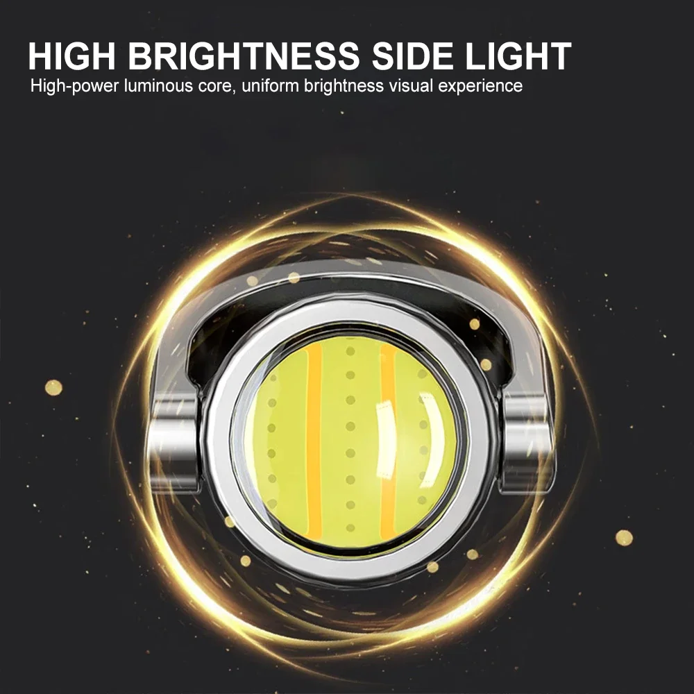 سلسلة مفاتيح محمولة معلقة على الخصر، مصباح كاشف صغير مقاوم للماء في حالات الطوارئ مع شحن USB وإضاءة قوية #4