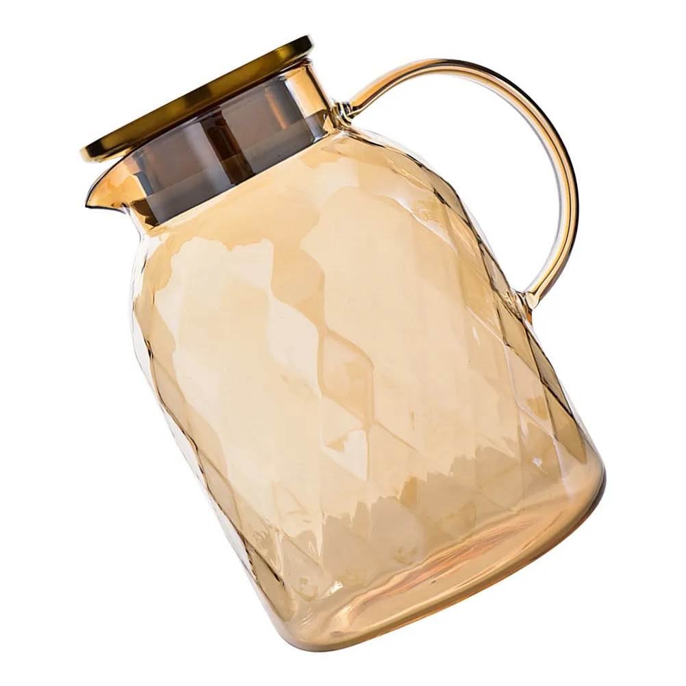 

Cold Water Kettle Large Capacity Glass Beverage Pitcher Transparent Water Bottle for Home Kitchen Bar Party Iced Tea Juice