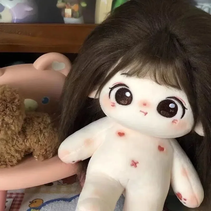 20cm boneca de algodão de pelúcia ídolo recheado super estrela figura bonecas nenhum atributo chorando boneca de algodão pode mudar roupas crianças presente
