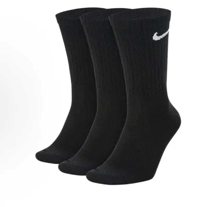 Nike EVERYDAY LTWT CREW 3-PACK جوارب قطنية ناعمة ومسامية وممتصة للرطوبة ومريحة وبسيطة عالية الجودة SX7676-010 #2