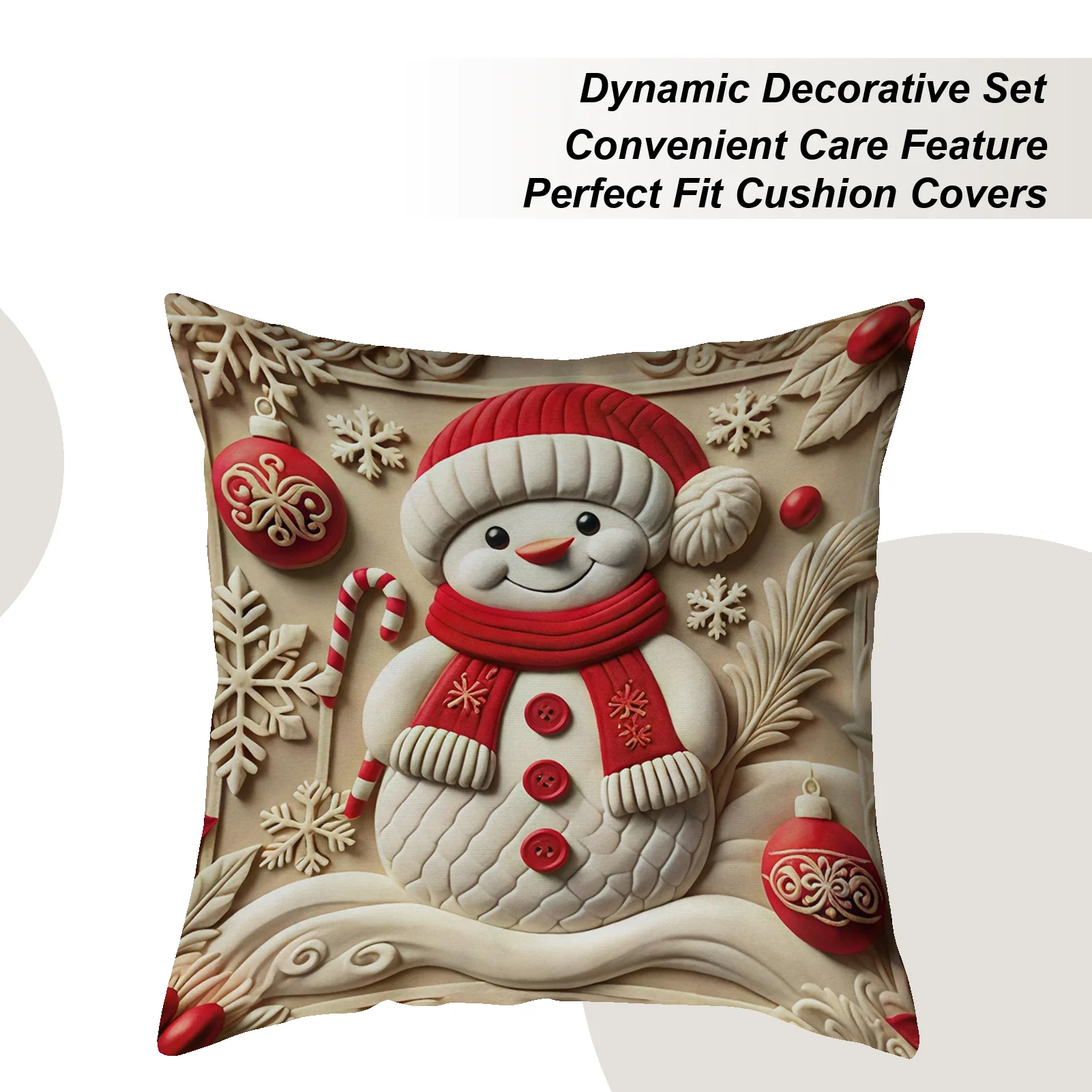 Couch Pillow Covers 3D Visual Effect Decorative Cushion Pillowcases Christmas Decorative Throw Pillow Covers For Holiday Winter