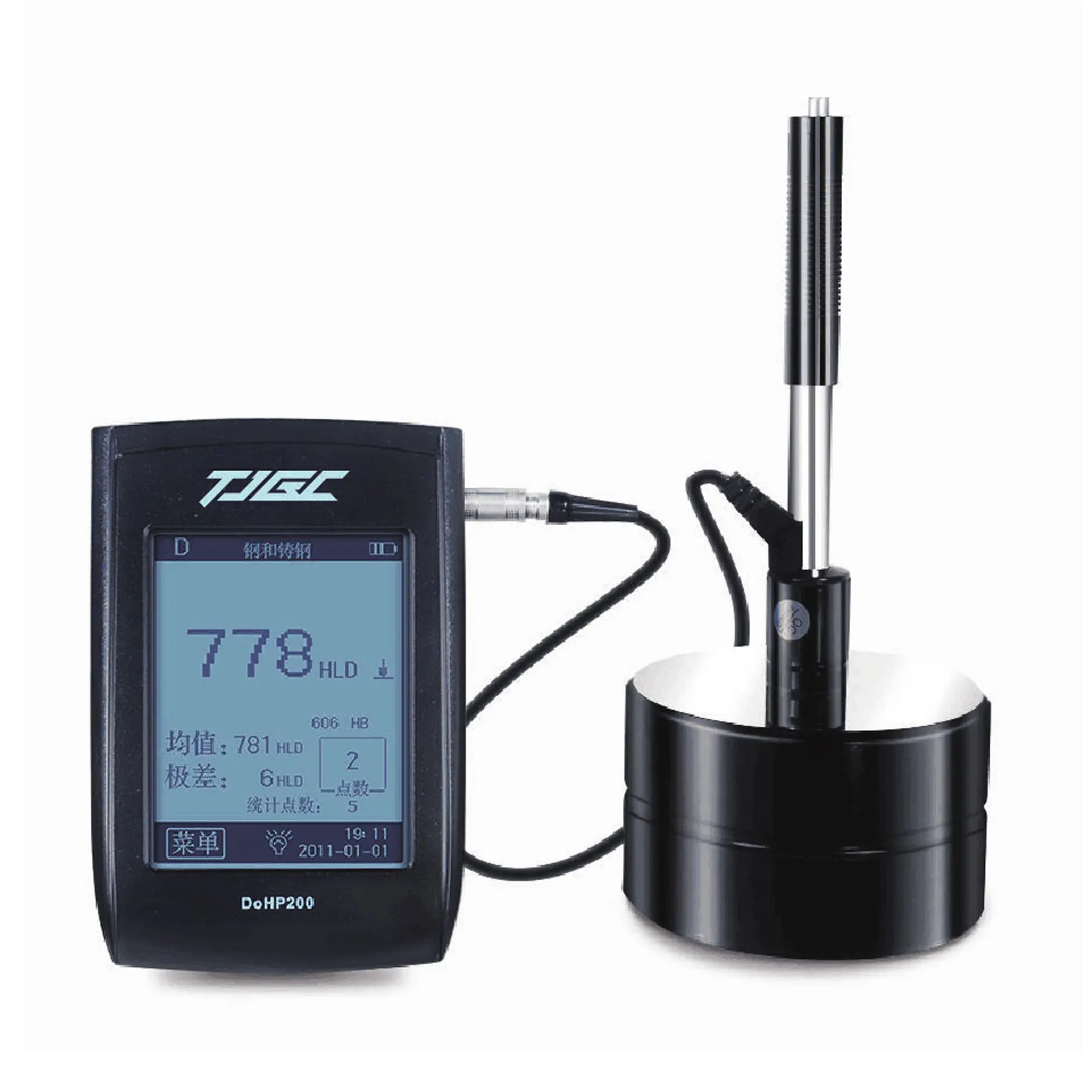 Portable Hardness Tester  DoHP200 digital leeb durometer for for all metals 0～999HLD ± 6 HL