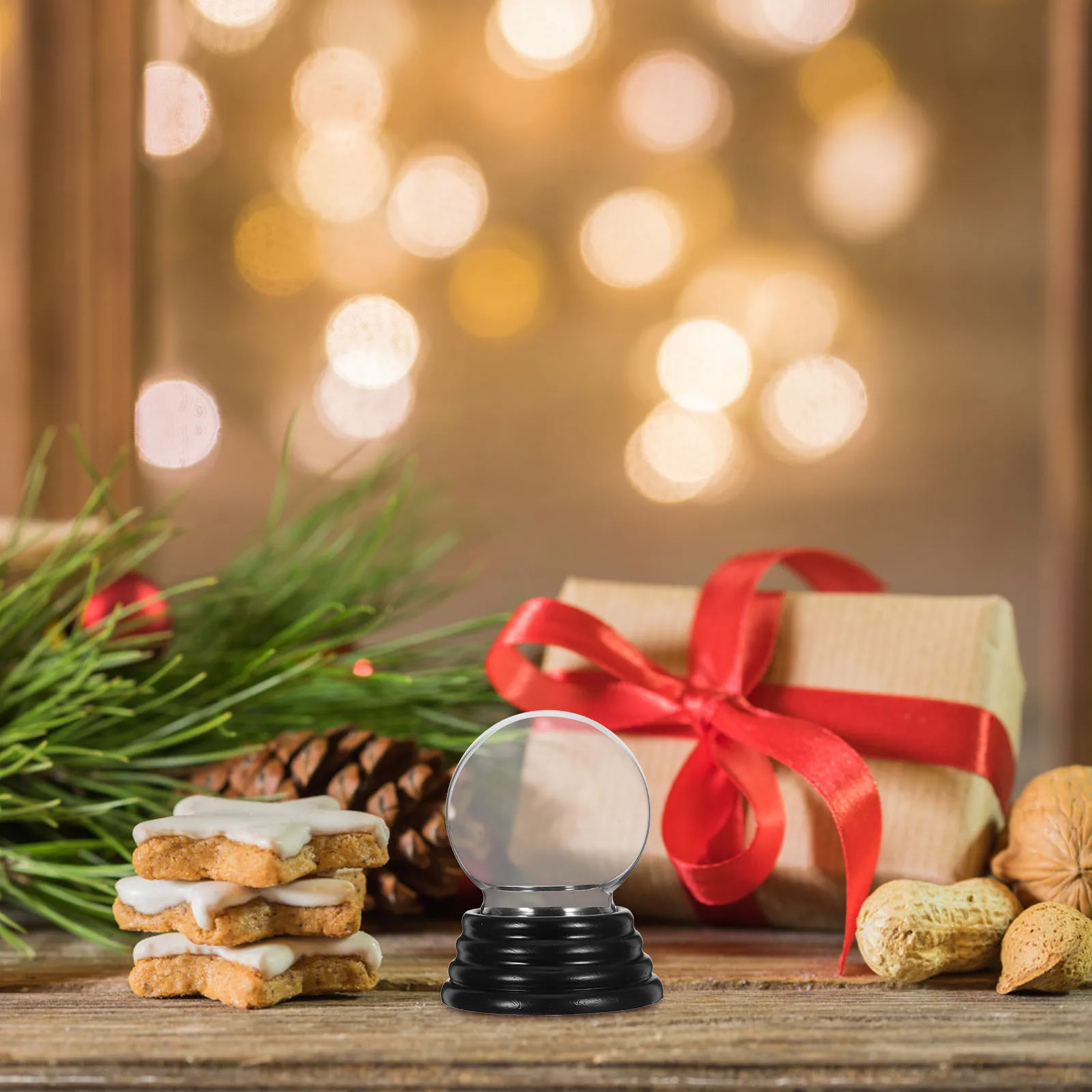 

Empty Glass Snow Globe for Christmas Decorations Clear HD Thickened DIY Water Ball Jar Classic Snowflake Ornaments Holiday Craft