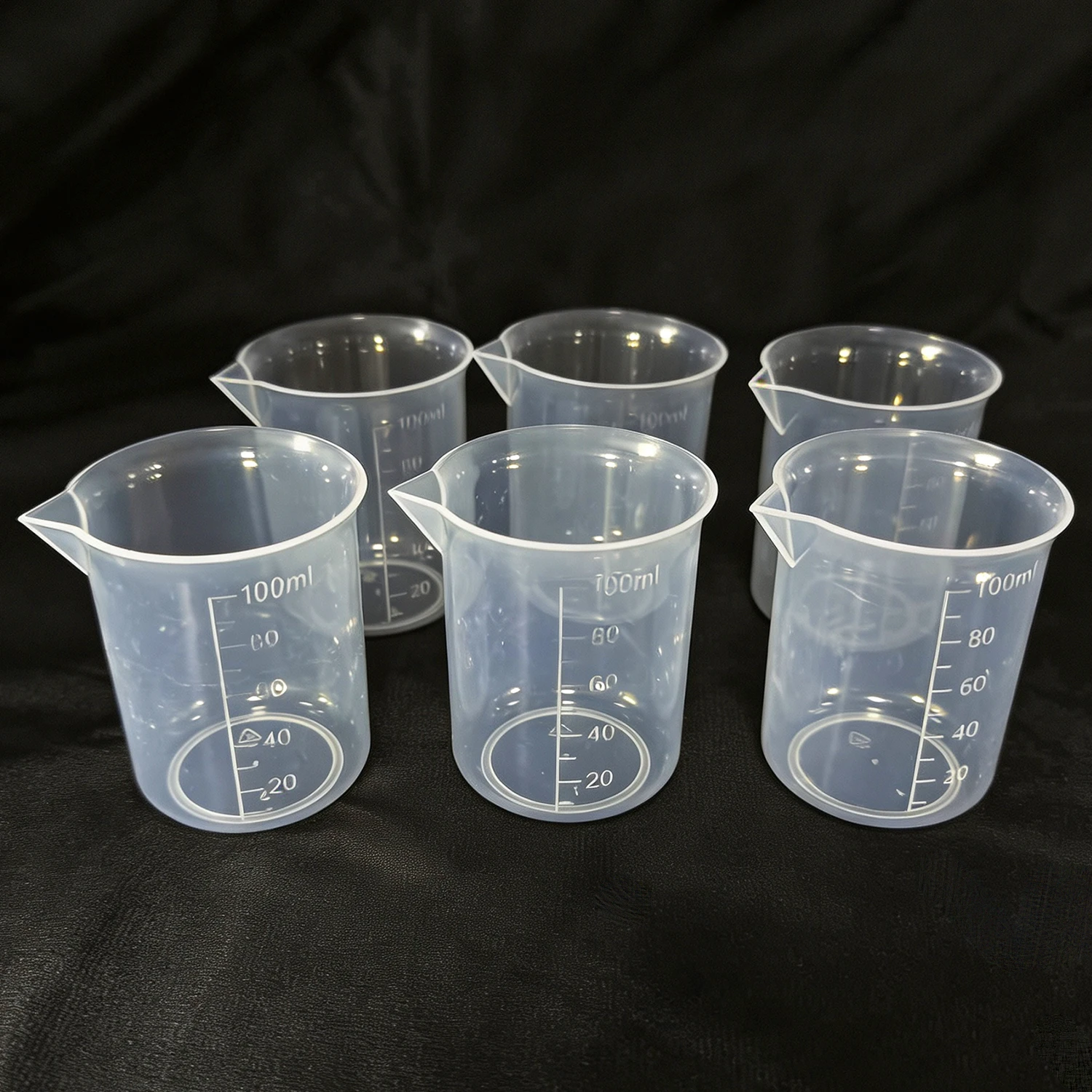 100ml Transparent Plastic Measuring Cup, Lab & Kitchen Bar Supplies [2/5/10 PC]