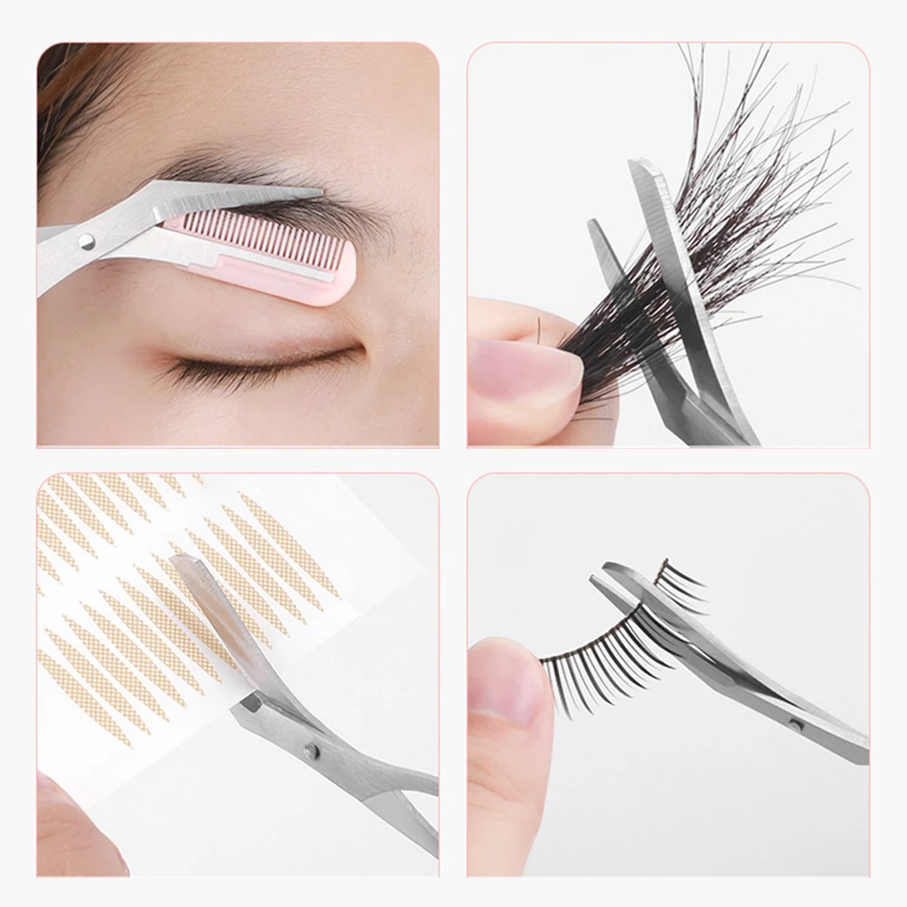 Eyebrow Trimmer Scissor Beauty Products for Women Eyebrow Scissors with Comb Stainless Steel Makeup Tools Beauty Scissors