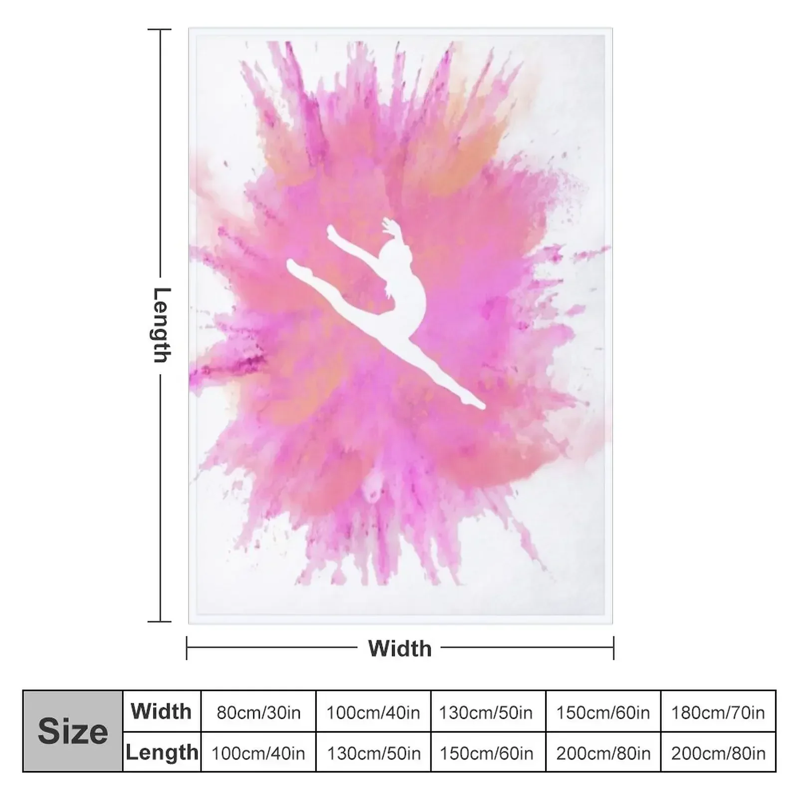 Pink Explosion Gymnastics Silhouette Throw Blanket for babies Tourist Retros manga Soft Blankets