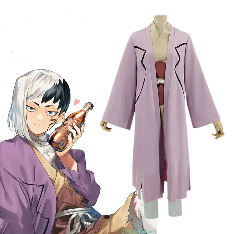 

Аниме Dr.STONE Asagiri Gen костюмы для косплея наряд Хэллоуин Рождественская форма костюмы Asagiri Gen короткие черные и белые