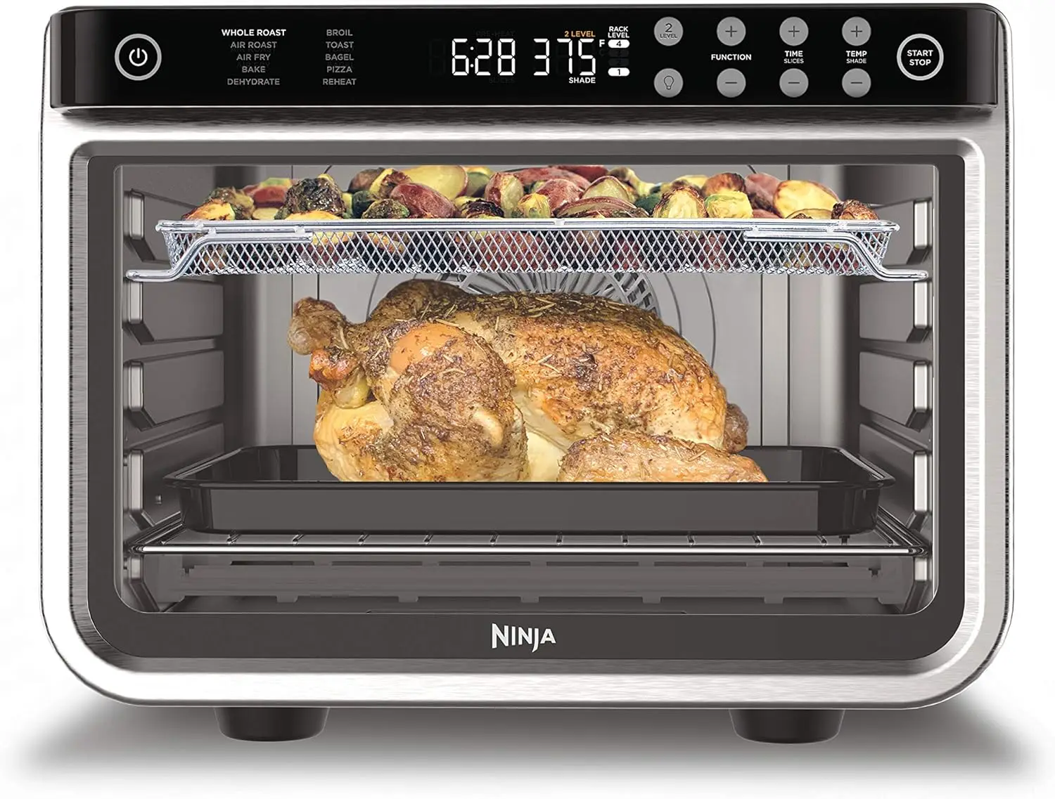 

10-in-1 XL Pro Air Fry Digital Countertop Convection Toaster Oven with Dehydrate and Reheat, 1800 Watts, Stainless Steel Finish