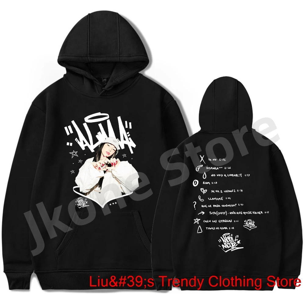 

Nicki Nicole ALMA Hoodies Rapper Tour Merch Women Men Fashion Casual HipHop Style Sweatshirts Top