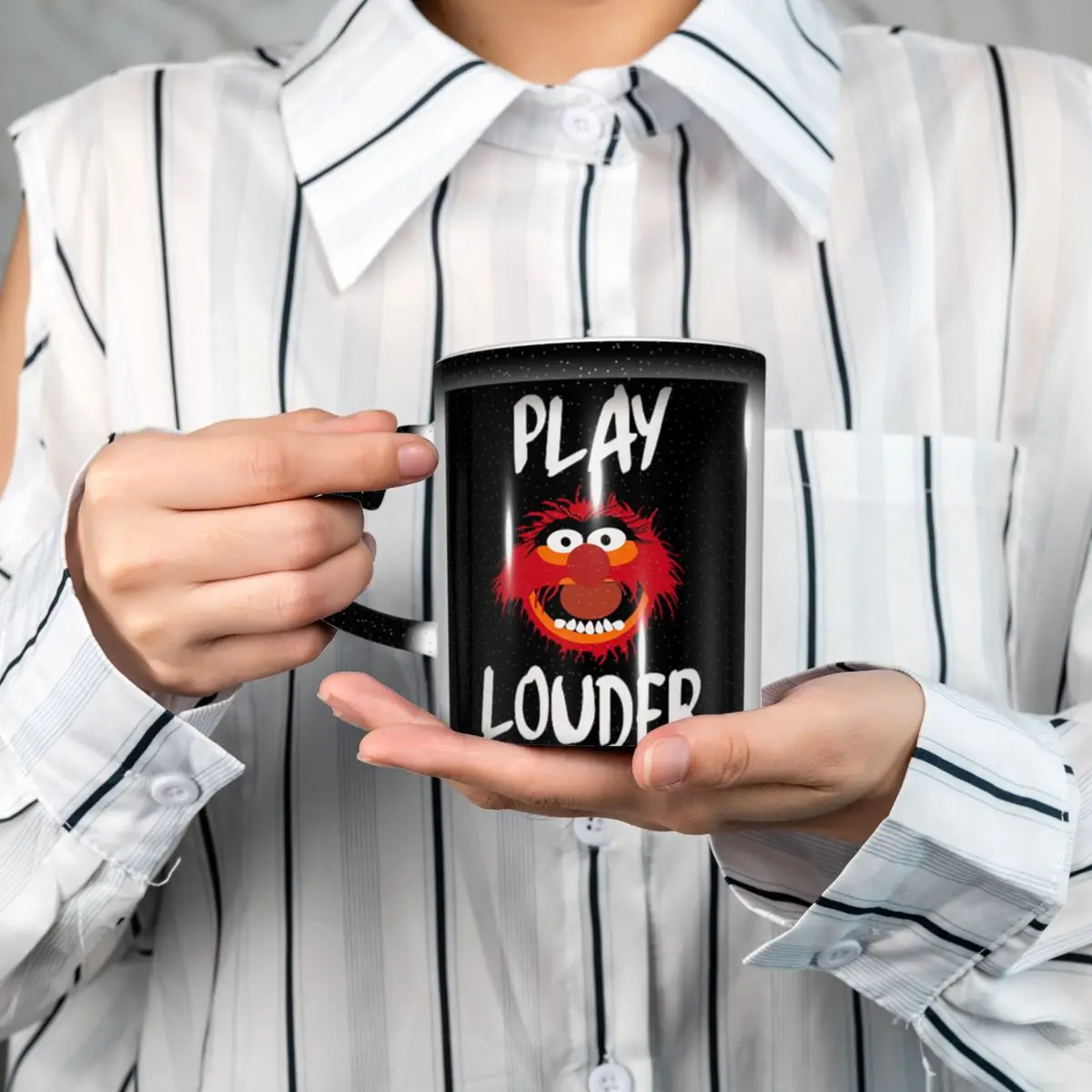 

Animal Drummer Mug Funny Ceramic Coffee Cups Tea Mugs Milk Cup Drinkware Gift for Friends