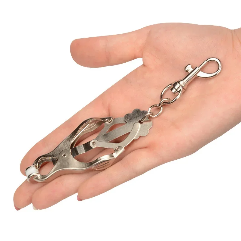 Abrazaderas para pezones y pechos de Metal de acero inoxidable, 2 uds., fetiche BDSM, esclavos, Clips para pezones, Juguetes sexuales eróticos para mujeres, parejas, juegos para adultos