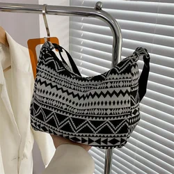 Women Designer Shoulder Bag Vintage Patterned Crossbody Bags Female Large Capacity Fashion Handbag Pockets New