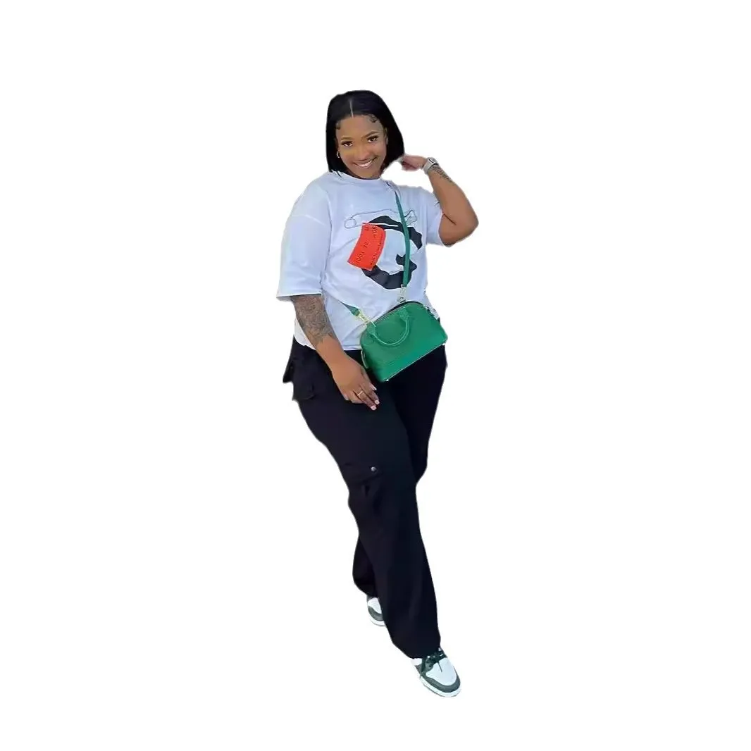 2 Piece Sets African Sets For Women New African Print Elastic Bazin Baggy Pants Rock Style Dashiki Famous Suit Lady Outfits 2025