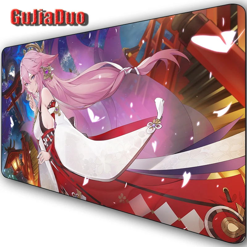 

Genshin Impact Anime Large Mouse Pad Laptop Table Pad Gaming Hoom Accessories Kawaii Comics Mousepad for Gamer Non-slip Play Mat