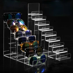 New Clear Plastic Arylic Sun Glasses Holder Wallet Storage Rack Cell Phone Shelf Stand Bathroom Organizer Multi Tiers   JU31710