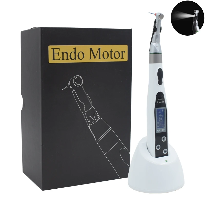 Reciprocating LED den tal Endo Motor 16:1 Contra Angle Root Canal Micromotor 9 Preset Mode Endodontic Motor den tal Equipment