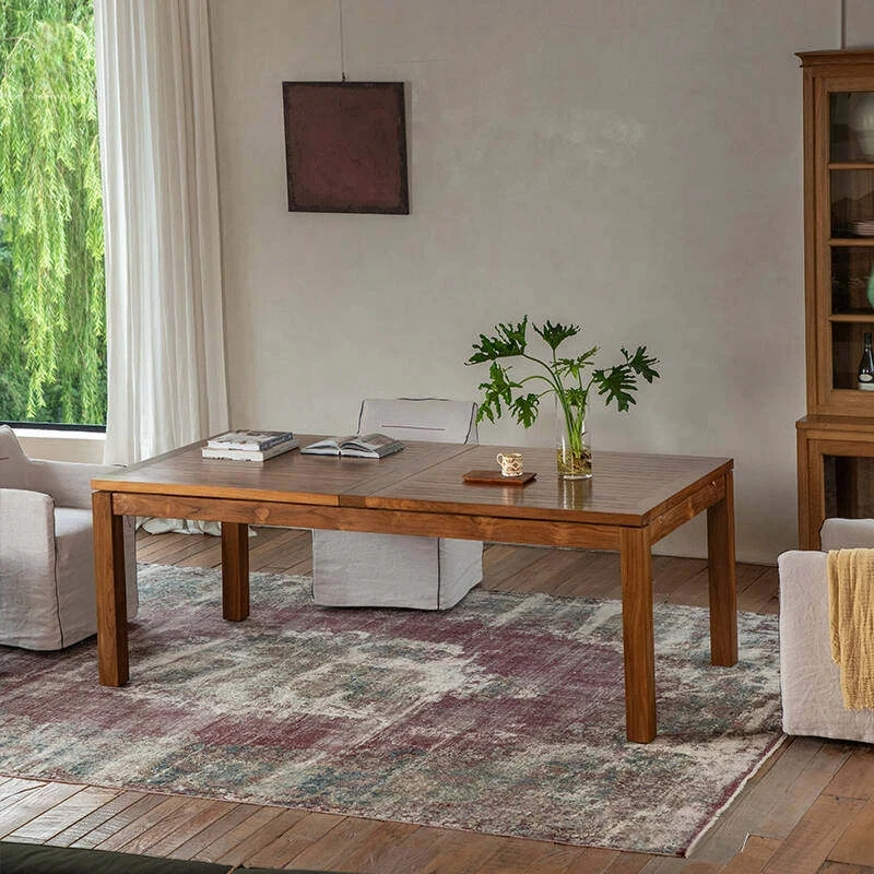 Best Selling Folding Dining Table Modern Teak Wood Oval Dining Table Set