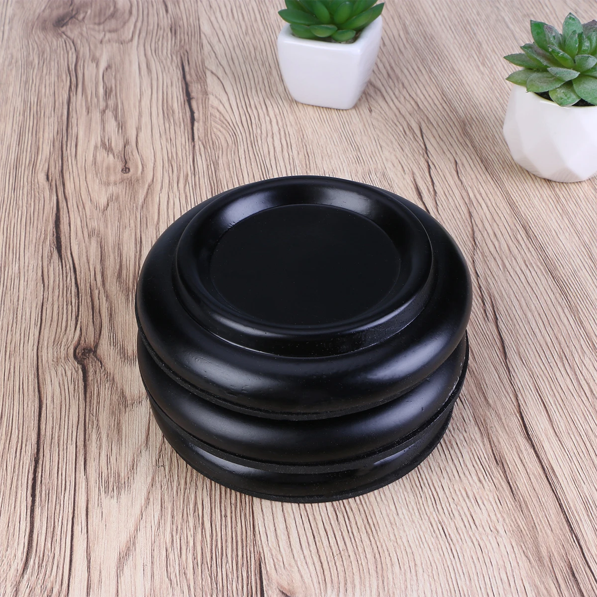 

3pcs Grand Piano Foot Pads Solid Wood Non-Slip Soundproof Piano Caster Cups Floor Protector With Eva Bottom Brown L Size