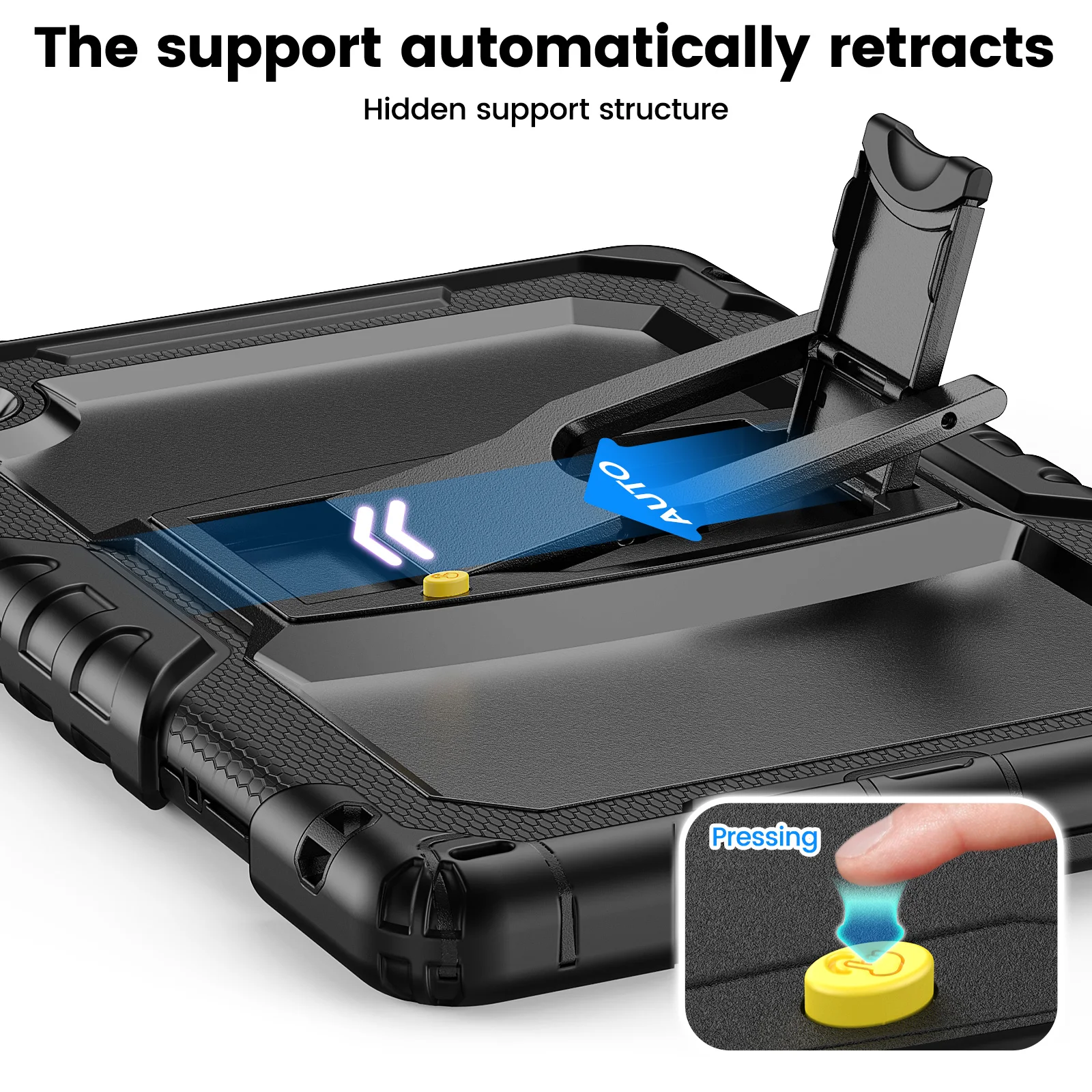 3-Layers Stand Armor Case For Lenovo Tab 10.1 2025 K10C TB311FU TB311XU ZAEH0019IN ZAEH0180IN AEJ0054IN Heavy Duty Rugged Cover