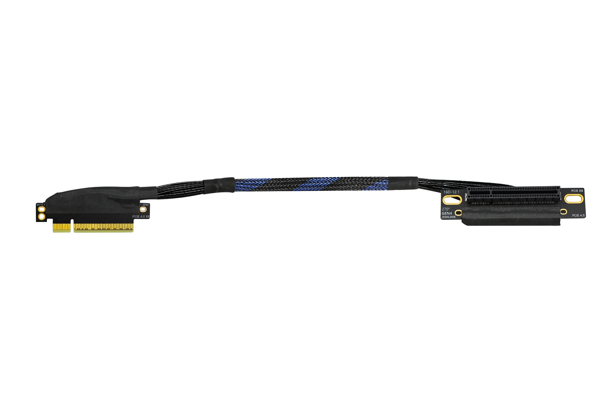 PCIE 4.0 X8 TO X8 Flexible Riser Cable for AI Server Internal Left Right Connector