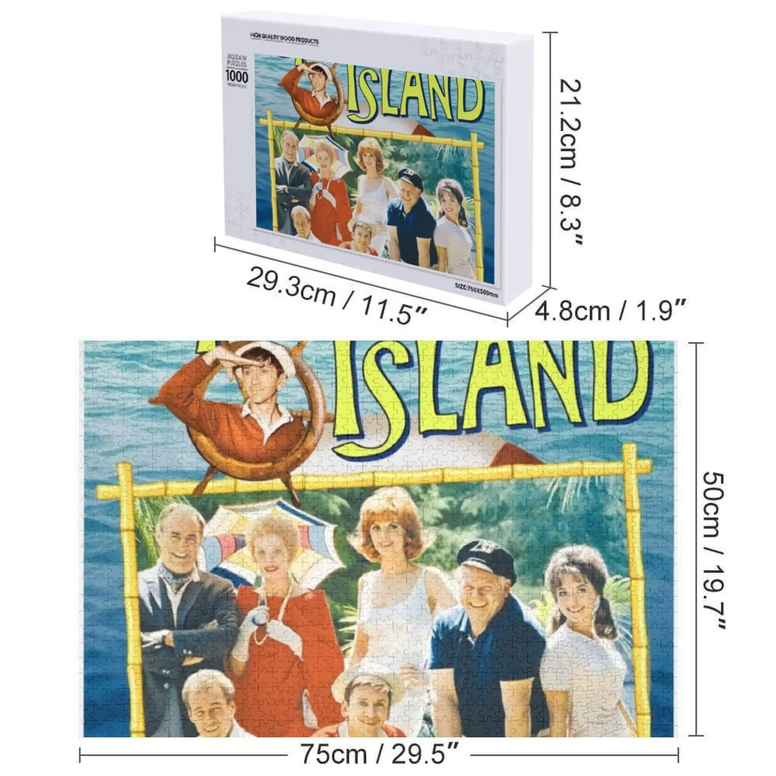 Ilha de GILLIGAN quebra-cabeça personalizado crianças presentes personalizado brinquedo do bebê personalizado presente quebra-cabeça