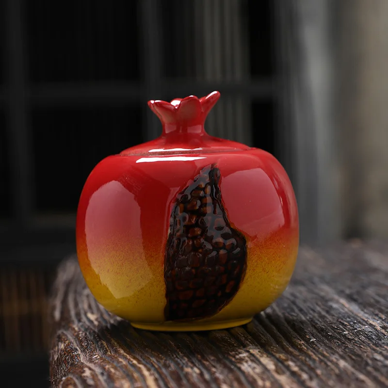 Chinese style ceramic pomegranate tea jar unforgettable double jar with gift box sealed jar with hand gift gift