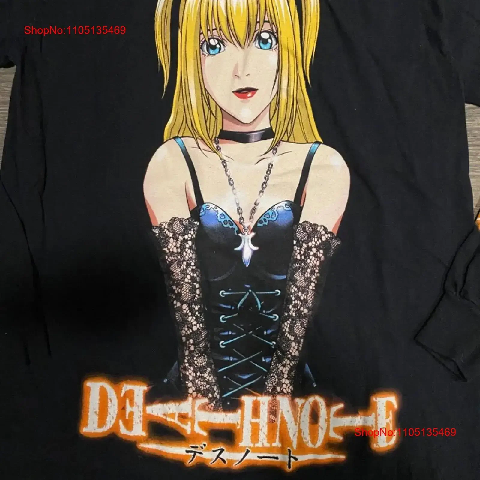 

Death Note Misa Anime T Shirt Women Manga Girl Black Small vintage Washed Top For Everyday Wear fashion graphic Slightly