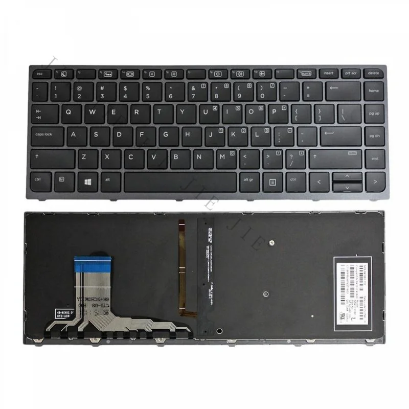 US Backlit Laptop Keyboard With Gray Border For HP ZBook Studio G3 Notebook Internal Backlight Replacement Keyboard
