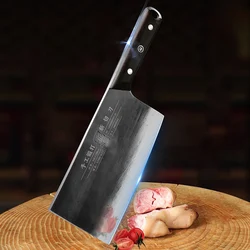 8 Inch Chopper Knife Sharp Chefs Cleaver Machete Handmade Forged Longquan Kitchen Knives Bone Meat And Poultry Tools Wood Handle