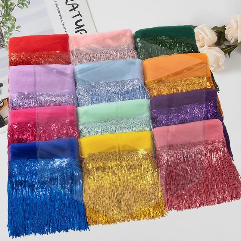 5Yards Polyester Sequin Tassel Lace Trim Fringe Trimming Ribbon For Clothing Dress Decoration DIY Sewing Accessories