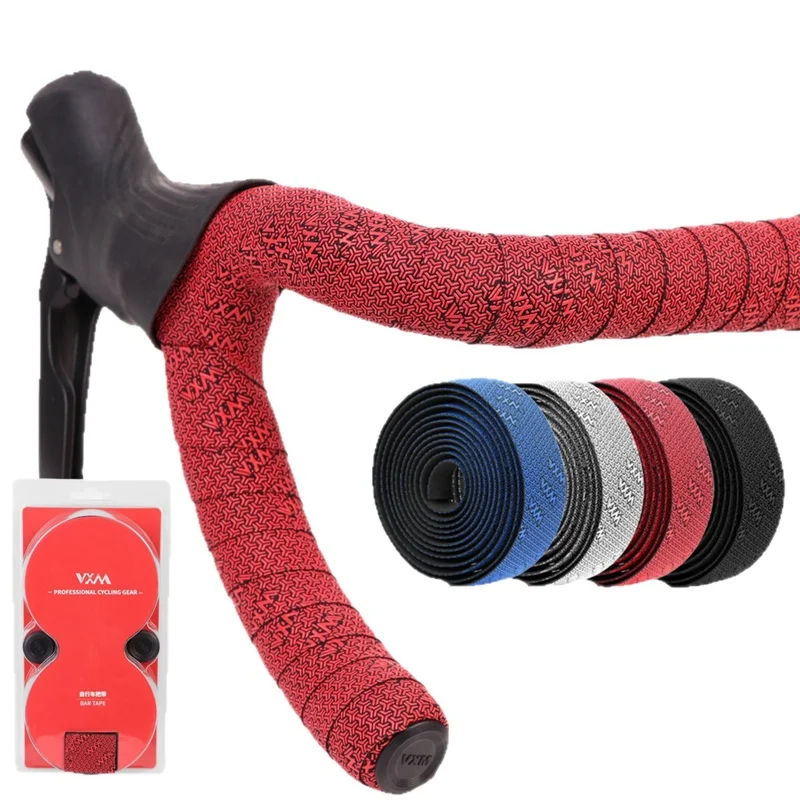 Road Bike Handlebar Tape, Silicone Non-Slip Wear Resistant Breathable Comfort Wrap Tape for Bicycle Drop Bar Cycling Parts