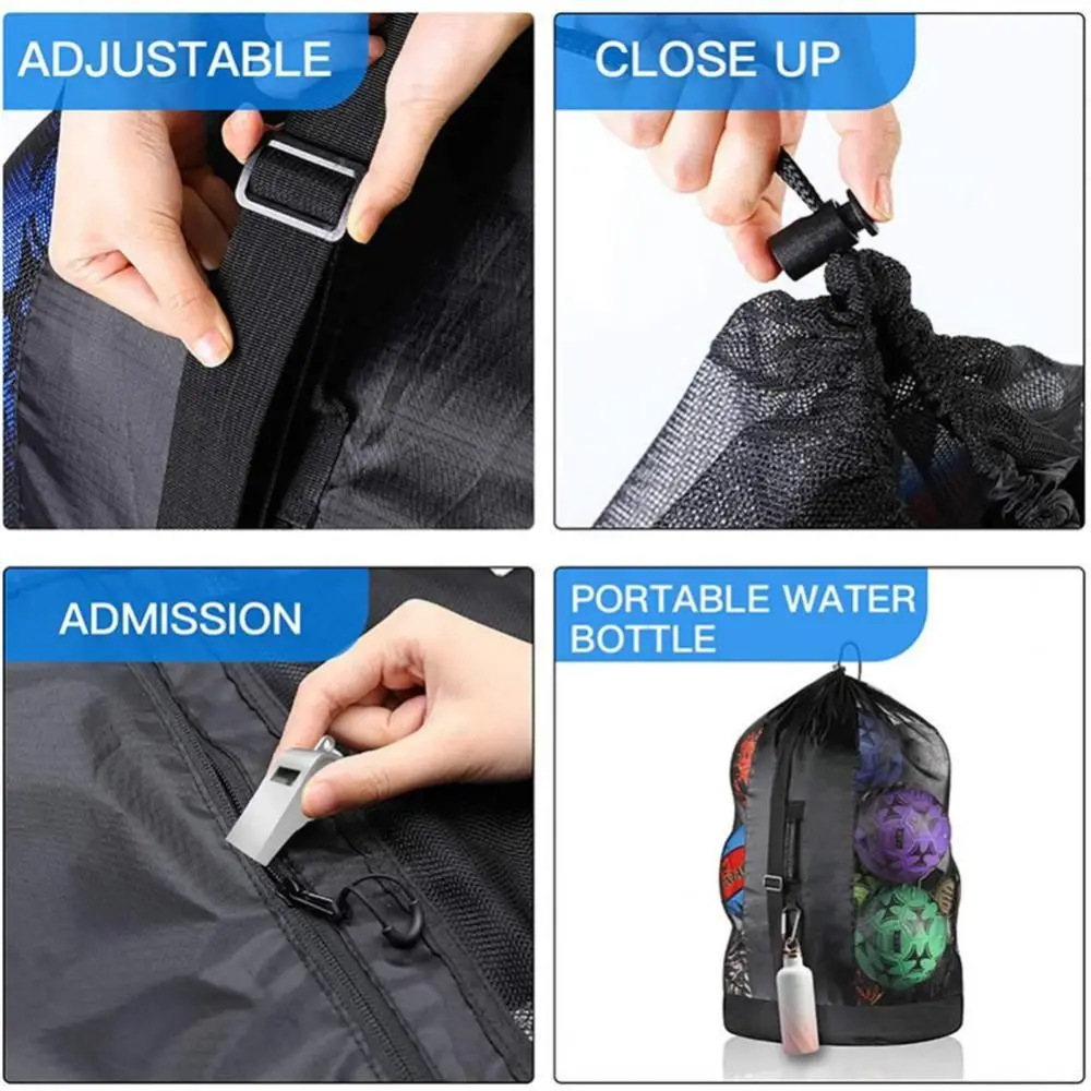 Bolsa malla ajustable para balones de fútbol con cordón - imagen 5