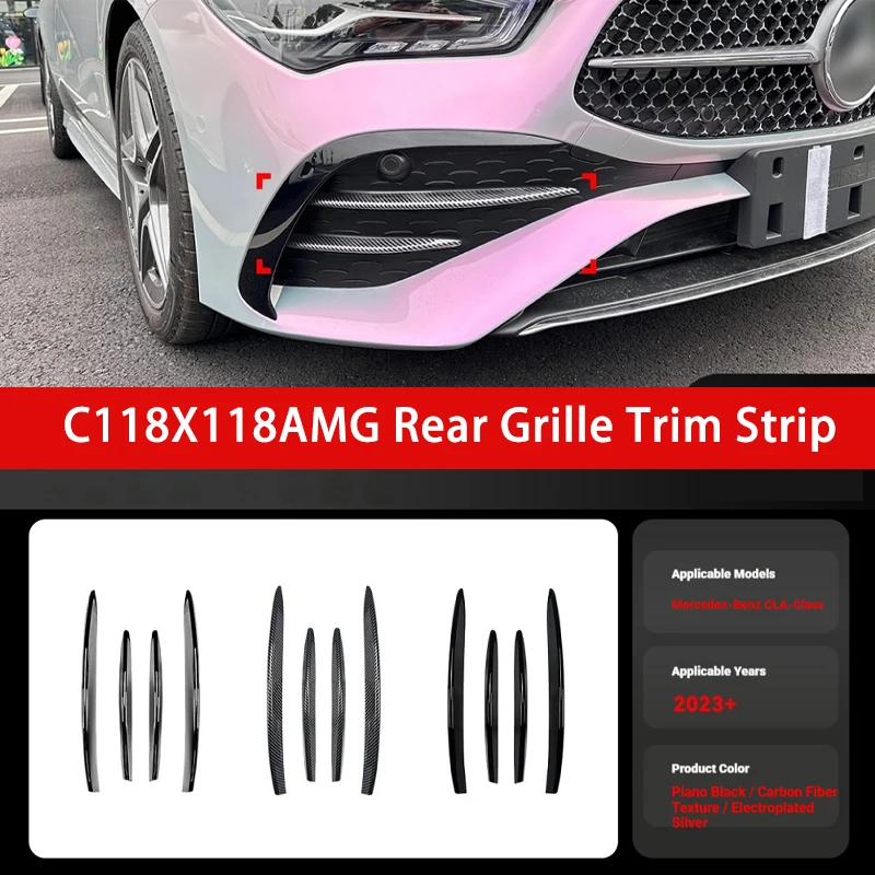 Applicable to 2023  Mercedes-Benz CLA class C118 X118 AMG LINE front wind knife grille trim car sticker modification