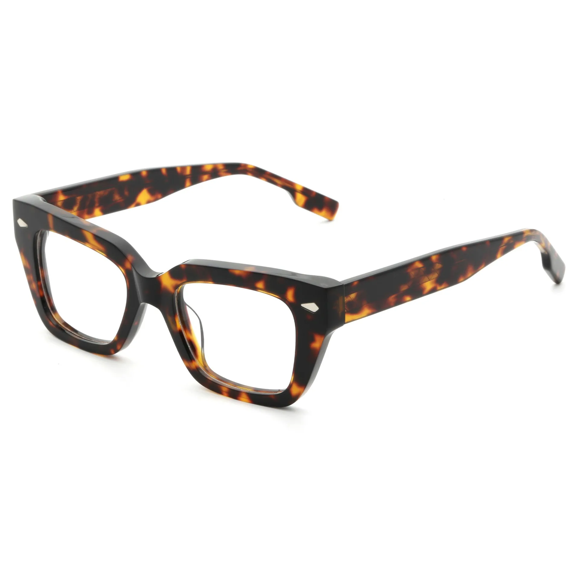 Women Men Glasses Frame Fashion Thick Acetate Square Designer Myopia Eyewear Handmade Optics Women Prescription Eyeglasses - Image 2