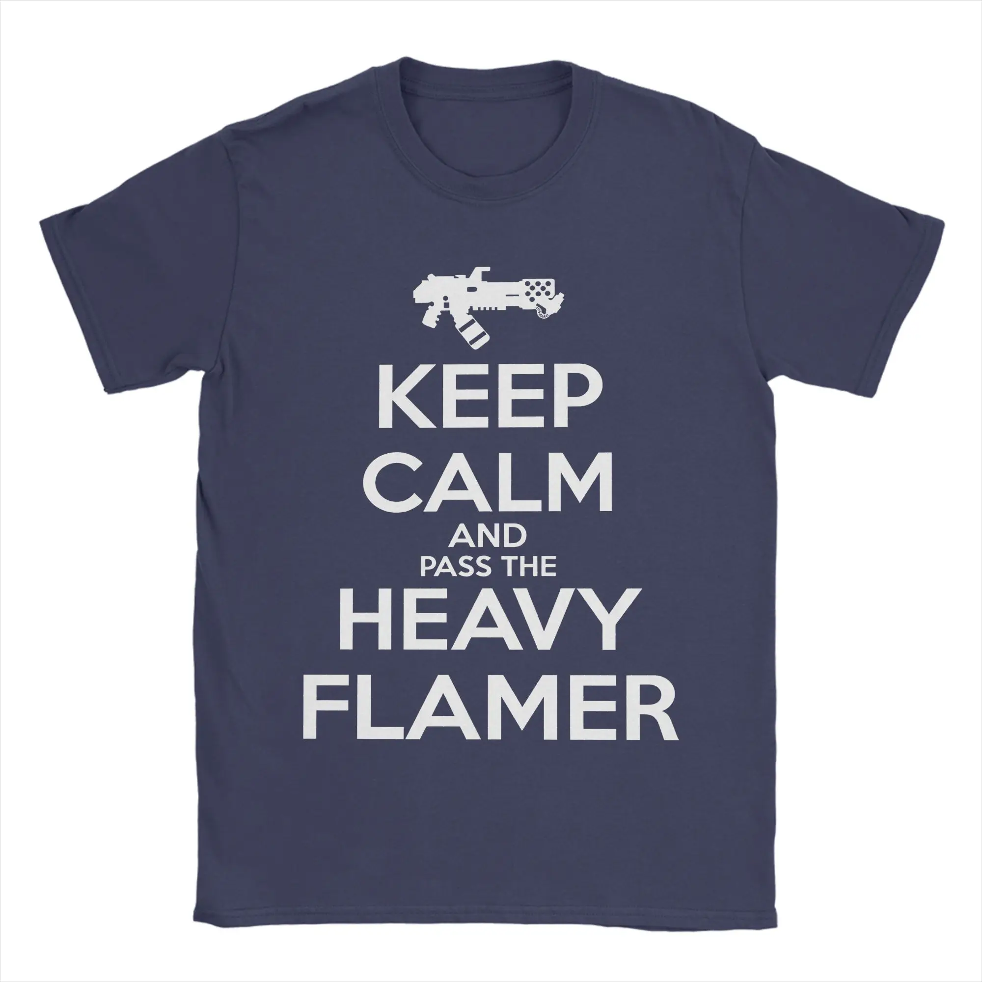 Men's T-Shirts Keep Calm and Pass the Heavy Flamer Humor 100% Cotton Tees Short Sleeve  T Shirts Crew Neck Tops Gift Idea