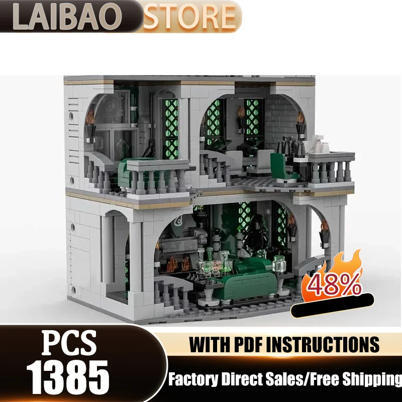 

Popular Movie Series Moc Building Blocks Common Room and Dorm Famous Sence Model Technology Bricks DIY Assembly Holiday Toy Gift