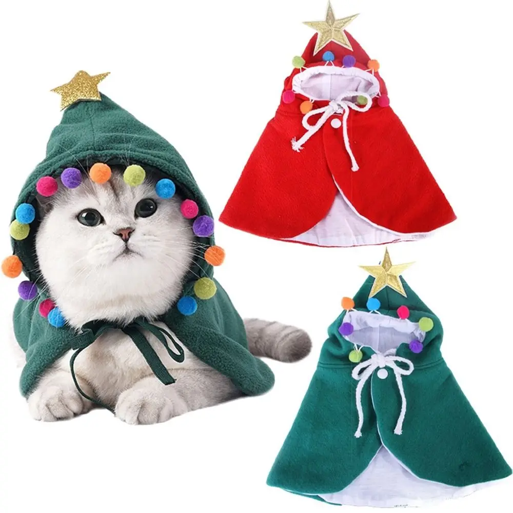 Christmas Decoration Dress Up Transformed Dog Cloak Windbreaker Pet Costume Dress Coat Cloak