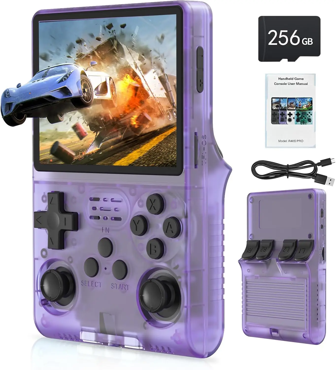 R40s Pro Handheld Retro Gaming Console 3,5-inch IPS Scherm Pocket Game Player 256 GB Ingebouwde 30000 Retro Games voor Kerstcadeau
