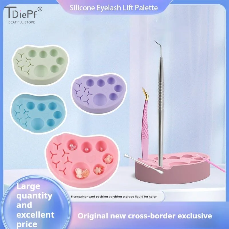 1PCS New Silicone Manicure Palette Multifunctional Durable Soft Surface For Nail Art Eyelash Tattoo Color Mixing Makeup Palette