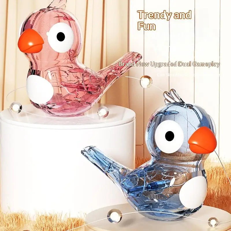 Transparent Water Bird For Children - Pour Water And Blow To Create Cheerful Sounds, Train Mouth Muscles - Fun Musical Toy