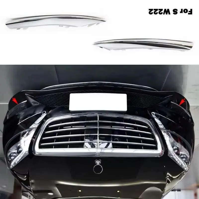 Front Bumper Left Right Chrome Trim Molding For Mercedes Benz S Class W222 S400L S500L 4MATIC A2228852321 A2228852421