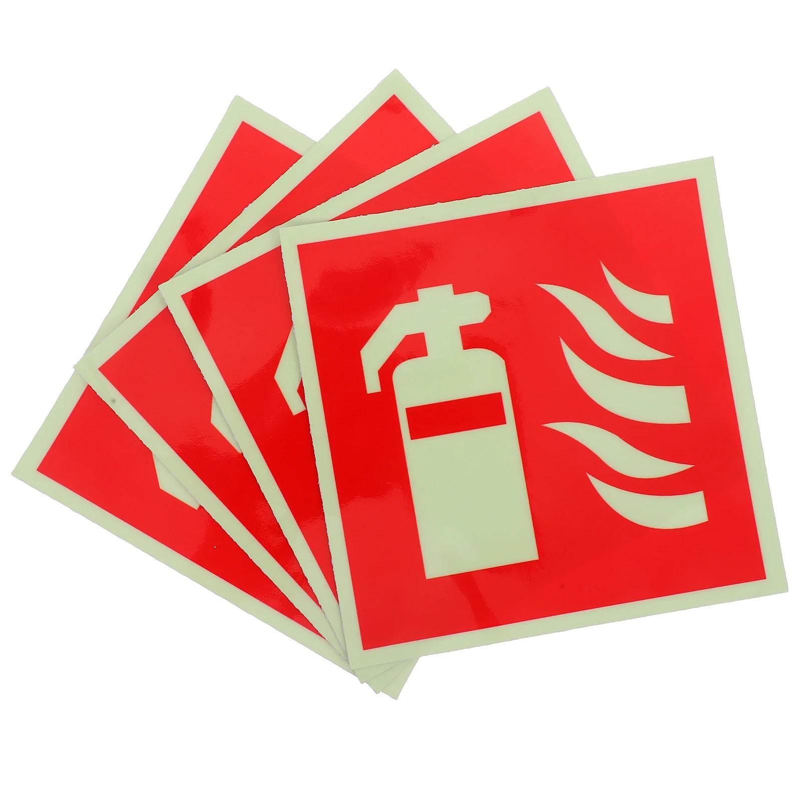 

4 Pcs Fire Safety Signs Stickers Adhesive Extinguisher Label Decal for Office Decals The