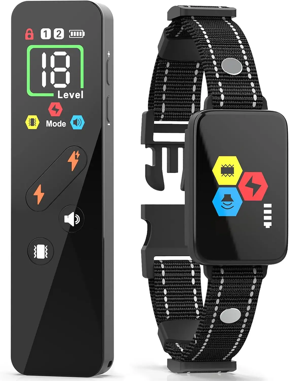 

Ошейник для собак с дистанционным управлением, 4500 футов, 4 режима, IP67, водонепроницаемый для собак, 8–120 фунтов