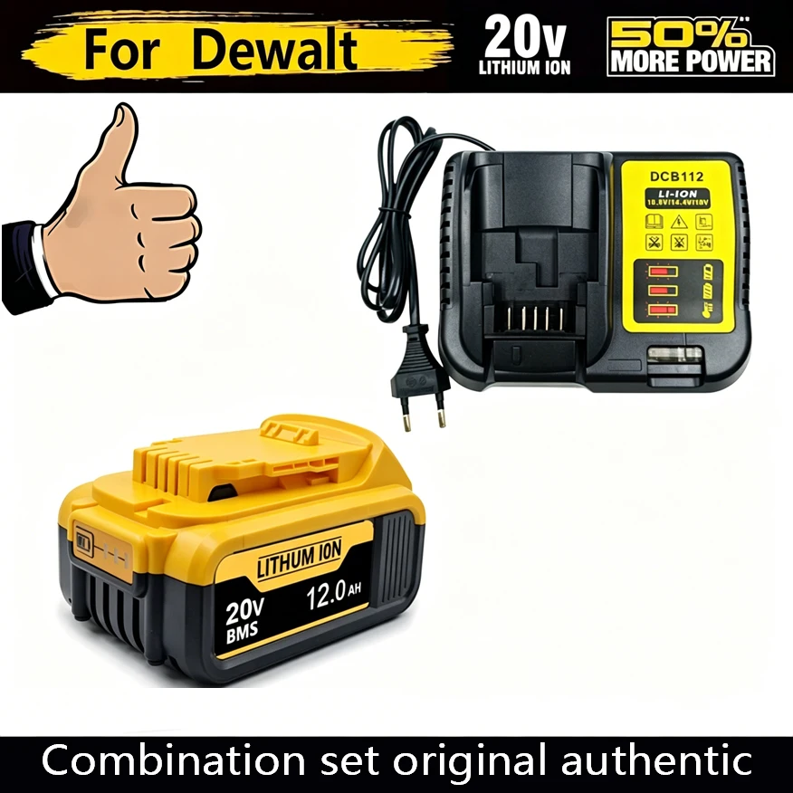 

New High-power For DEWALT 20vbattery DCB200 DCB205 DCB206 * power tool 18V battery 3AH 8AH 12AH batteries DCD805