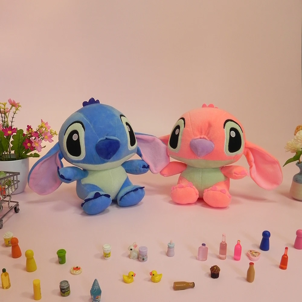 30cm Kawaii Disney Lilo & Stich Plüsch Puppe Spielzeug Anime schöne Stich Engel Stofftier niedlichen Kissen Spielzeug Geburtstags geschenk für Mädchen