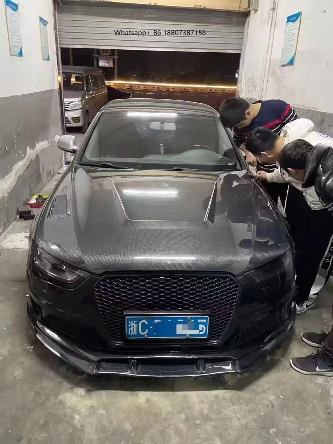 

High Quality Honeycomb Carbon Fiber Engine Cover Hood forAudi A4 S4 B8.5 Carbon Fiber Honnet 2013-2016